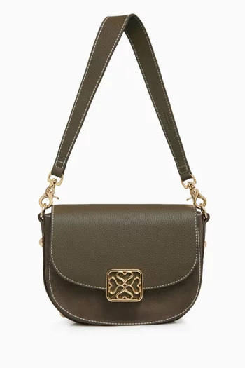 Small Bay Shoulder Bag in Suede