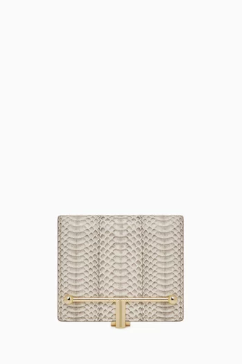 Melville Street Wallet in Snake-embossed Leather