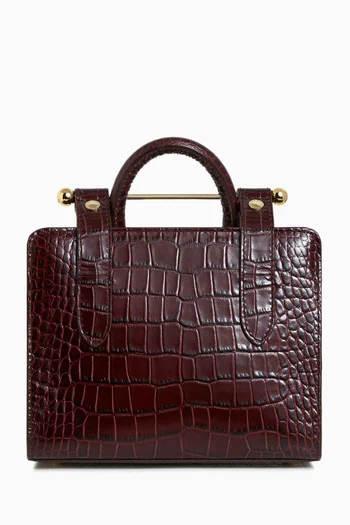 Nano Tote Bag in Croc-embossed Leather