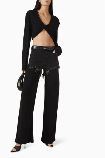 Duke Splice Pants in Denim & Jersey