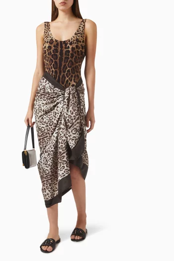 Leopard-print Sarong