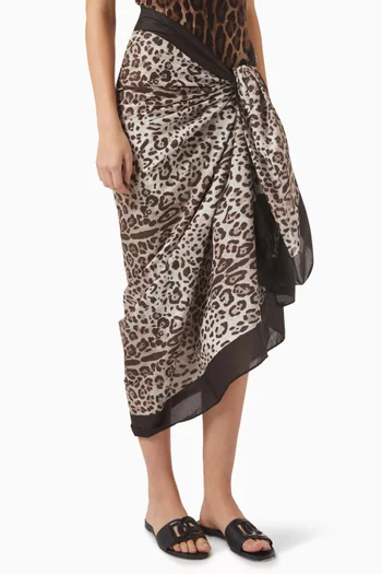 Leopard-print Sarong