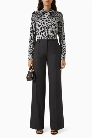 Flared Pants in Wool