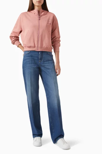 Pressed Pleat Straight-leg Jeans
