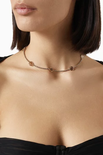 Miller Pave Necklace in 18kt Gold-plated Brass