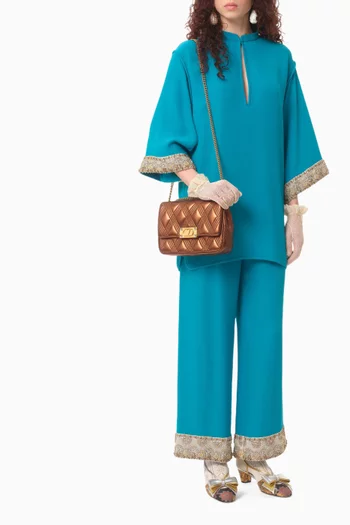Medium Quiltie 67 Shoulder Bag in Leather