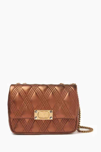 Medium Quiltie 67 Shoulder Bag in Leather