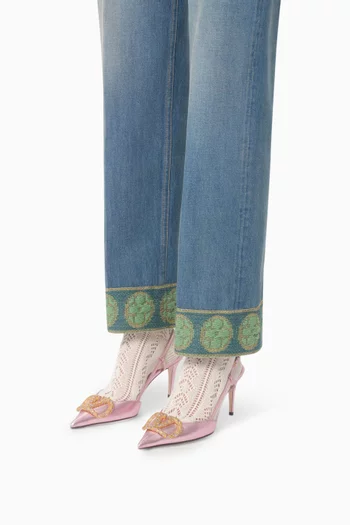 VLOGO Signature Slingback Pumps in Nappa Leather