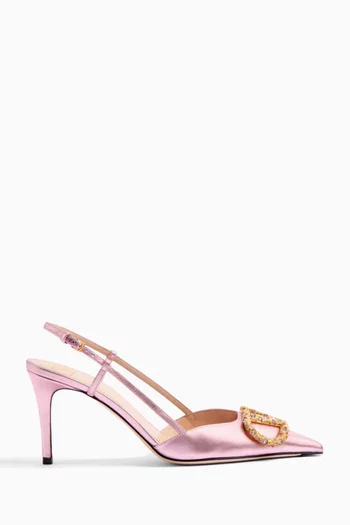 VLOGO Signature Slingback Pumps in Nappa Leather