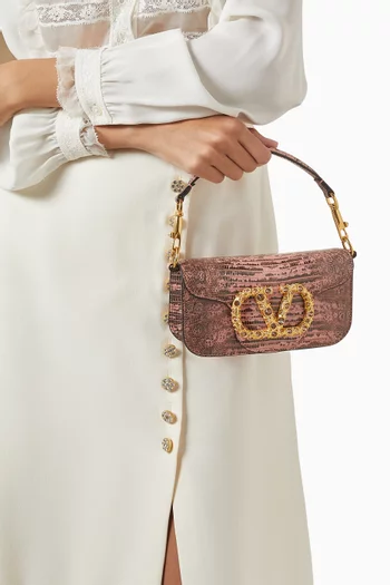 Small Locò Shoulder Bag in Tejus Leather