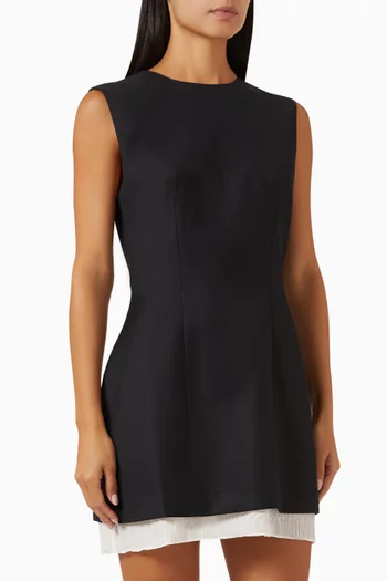Mabel Mini Dress in Wool-twill