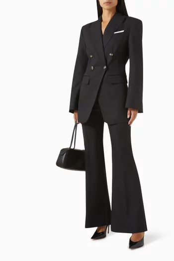 Elenora Single-breasted Blazer in Bonded-viscose