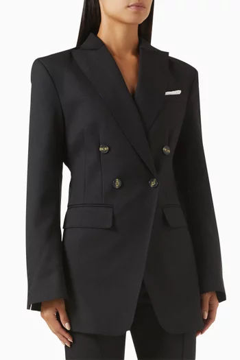 Elenora Single-breasted Blazer in Bonded-viscose