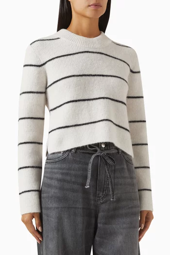 Gaby Striped Sweater in Wool-blend