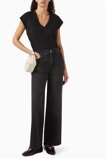 Le Mid Rise V-neck T-shirt in Pima Cotton