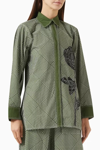 Osaka Embroidered Shirt in Cotton