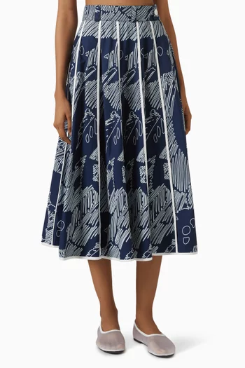 Stevie Printed Midi Skirt