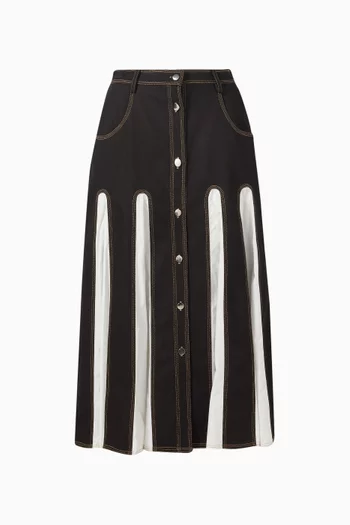 Christine Buttoned Midi Skirt