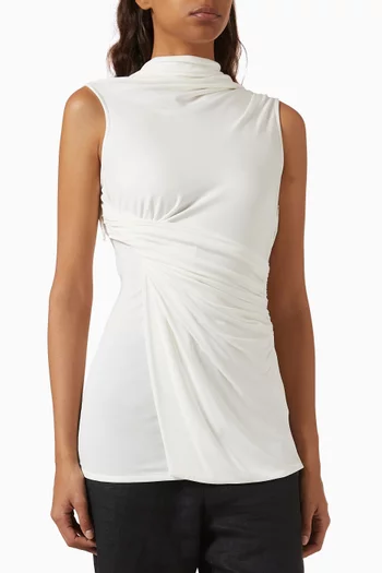 Laon Open-back Top in Rayon Blend