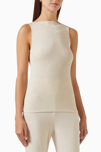 Bias Tank Top in Silk-knit