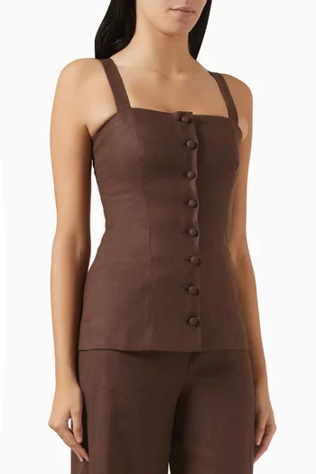 Corbiere Vest in Linen