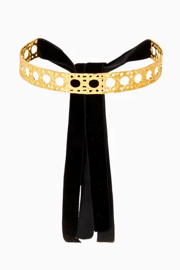 Khaizaran Choker Necklace in 22kt Gold-plated Brass