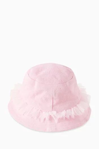 Happiness Bucket Hat in Cotton Canvas