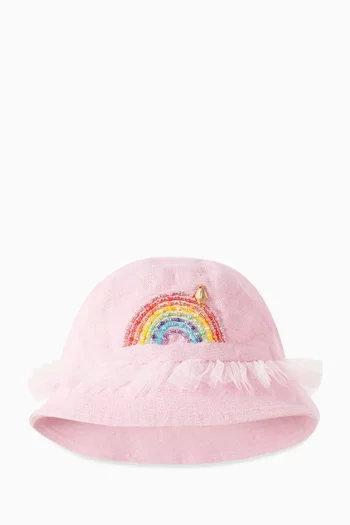 Happiness Bucket Hat in Cotton Canvas