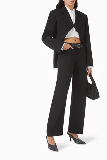 Mid-rise Tailored Pants in Wool