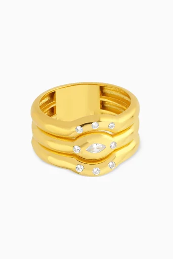 Ready For It Ring in 24kt Gold-plated Sterling Silver