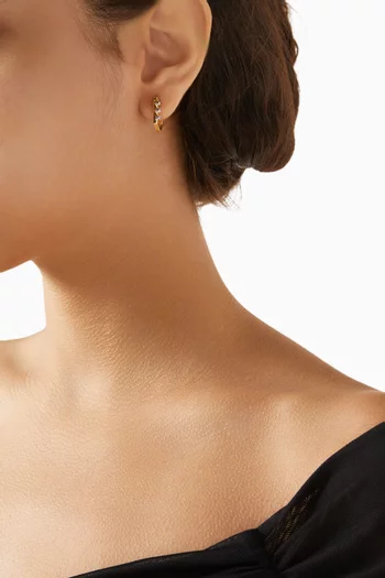Embellished Earrings in 24kt Gold-plated Sterling Silver