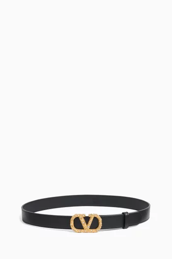 VLOGO Swarovski® Crystal-embellished Belt in Calfskin