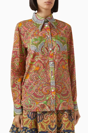 Shirt in Mussola Cachemire Voyage Imaginaire