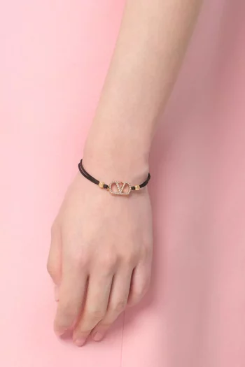 Valentino Garavani VLogo Signature Bracelet in Cotton