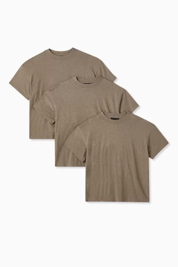 Essential T-shirt in Cotton-blend, Set of 3