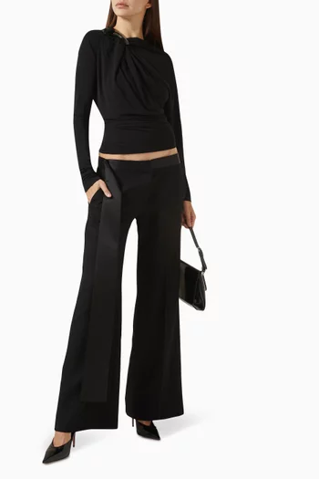 Gigi Tailored Pants in Wool Gabardine