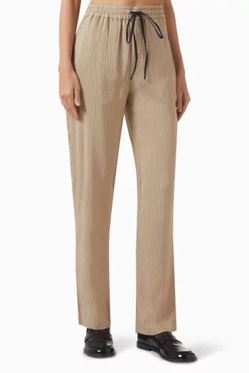 Pleated Pyjama Pants in Viscose Blend