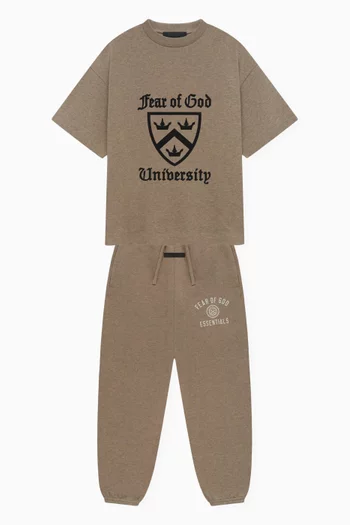 University Logo Graphic T-shirt in Cotton