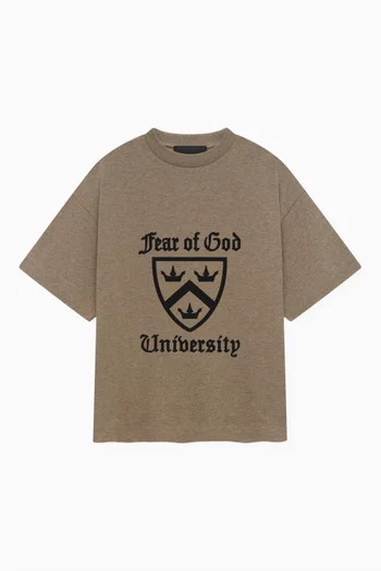University Logo Graphic T-shirt in Cotton