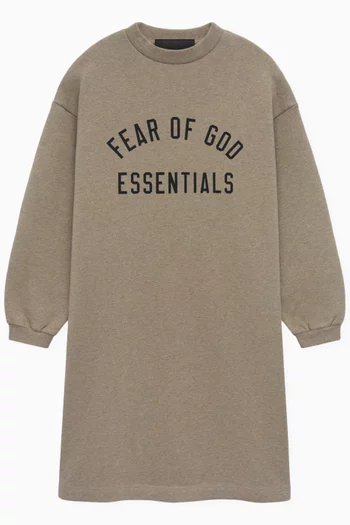 Logo Dress in Fleece
