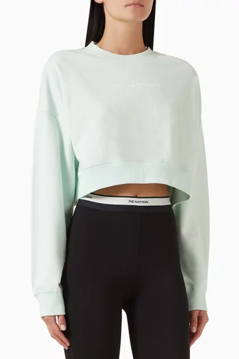 Namedrop Cropped Sweater in Cotton