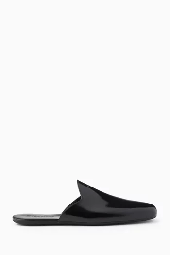 Logo-embossed Slippers in Leather