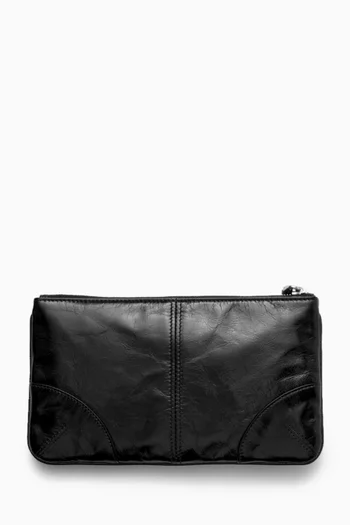 Zipper Pouch in Leather