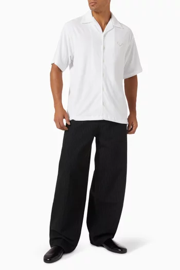 Short-sleeved Shirt in Cotton Terry