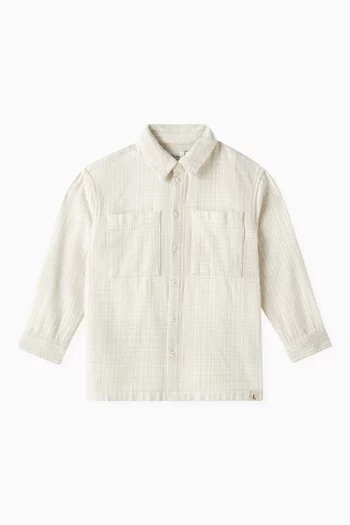 Textured Overshirt in Cotton