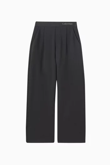 Wide-leg Pants in Viscose-blend