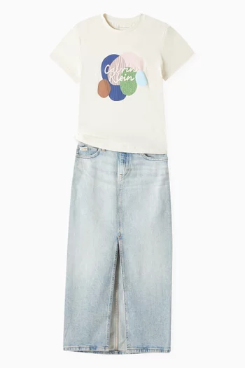 Graphic Logo T-Shirt in Cotton