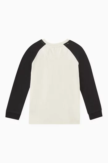 Colour-block Logo T-shirt in Cotton