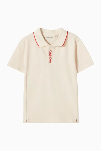 تي شيرت بولو قطن بشعار الماركة