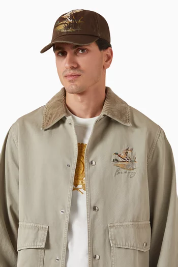 Duck-embroidered Baseball Cap in Cotton-gabardine